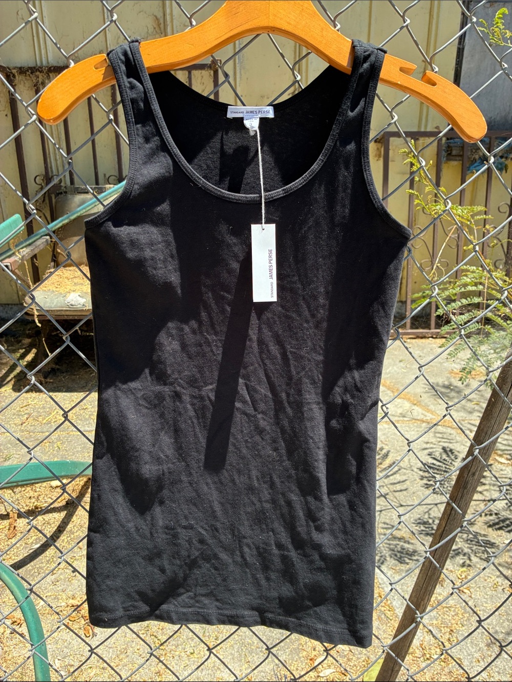 James Perse Black Long Jersey Tank NWT